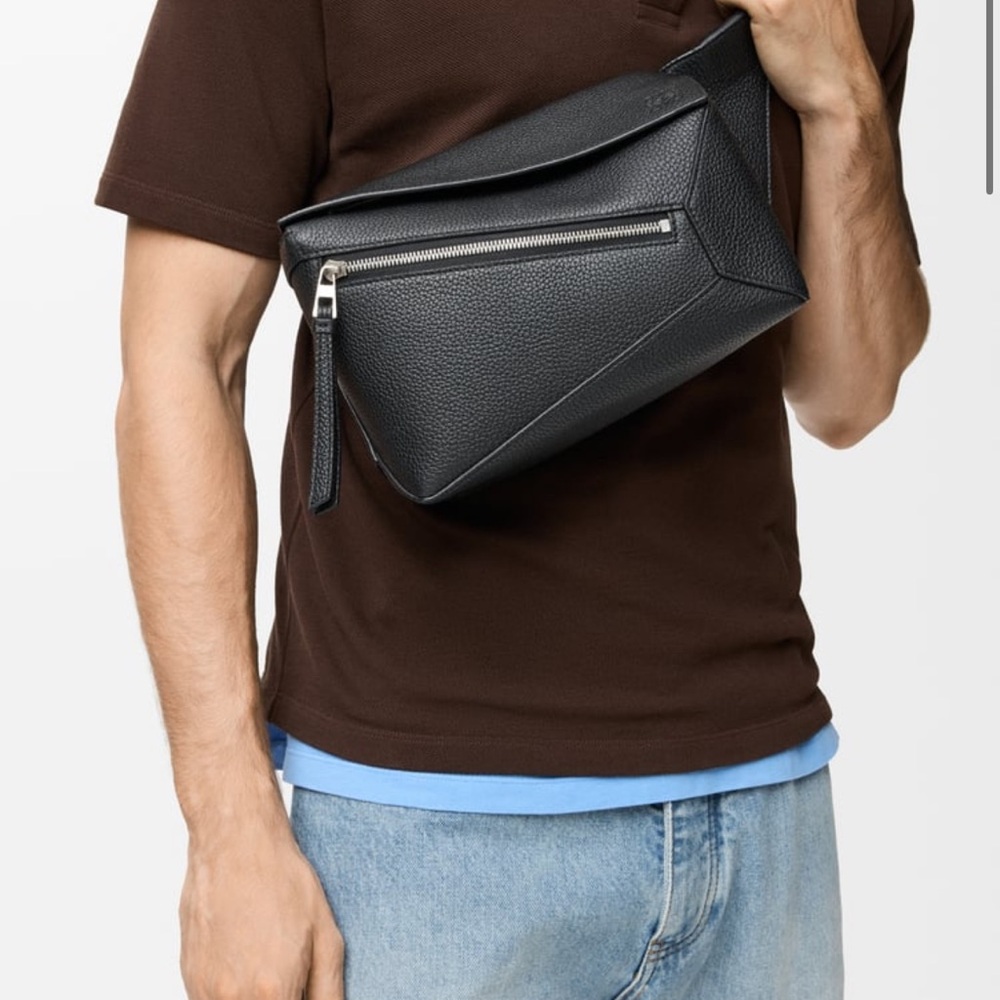 NEW LOEWE Small Puzzle Bumbag In Grained Calfskin